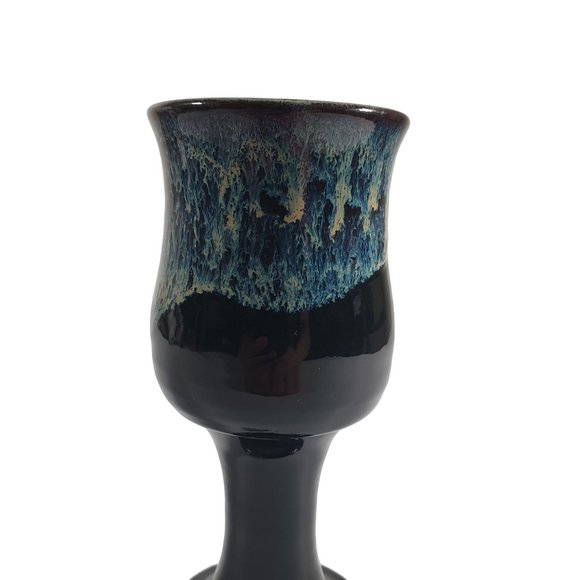 Stoneware Glazed Goblet McNeills 2013 Earthenware Chalice Signed Garrett - Picture 6 of 6